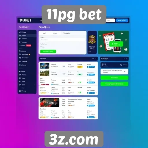 Interface e navegação do site 11pg bet